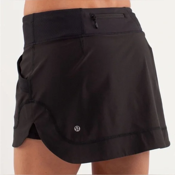🌼Lululemon Run: For All Skirt Black Size 6 - Picture 2 of 15